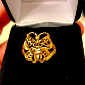 14k Butterfly Gold Ring
